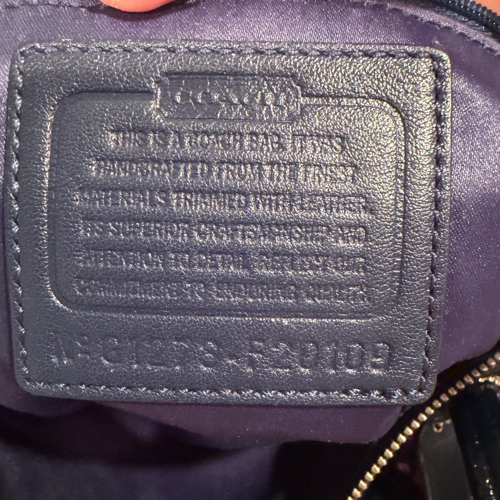 Coach Tartan Navy and Pink Plaid Signature Tote - Picture 11 of 12
